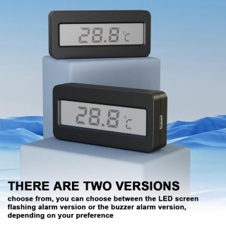 Aquarium-Temperaturmessgerät, hochpräzises Aquarium-Thermometer mit großem LCD-Display und Alarm T2-A bunt