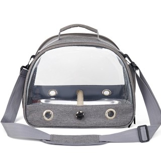 Vogelträger, tragbar, faltbar, Oxford-Stoff, Vogeltasche, Papagei, Taube, kleine Haustier-Ausflugstasche grau