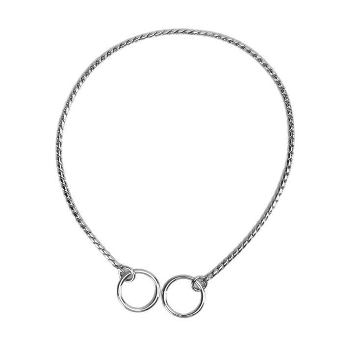 Pet P Chain Metall Haustier Hundehalsband Schlangenkette Haustier Dekoration für Walking Training3.0mmx40cm