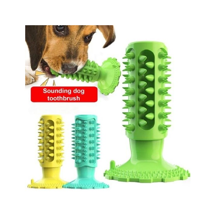 Zahnreinigungsstab-Spielzeug mit integriertem Sound, Zähneknirschen, Zahngesundheitspflege, beißfestes Kauen blau