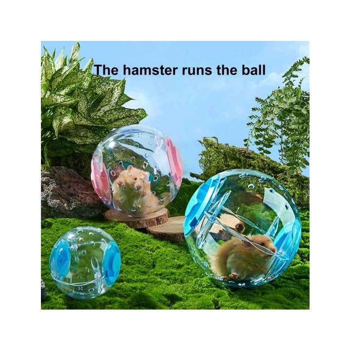 Laufball mit Schnalle zum Schließen, mehrere Löcher, atmungsaktiv, lindert Langeweile, Kristall-Laufball, Hamsterzubehör S ro