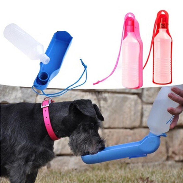 Tragbare Wasserflasche für Hunde, Reisen, Sport, Outdoor, Futter, Trinkflasche, Heimtierbedarf One Size rot