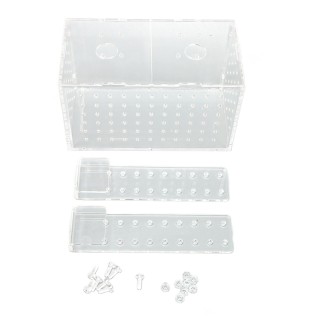 Fischzucht-Isolationsbox, transparente Hakeninstallation, Acryl-Aquarium-Brutstätte für Aquarien 17x9x10cm / 6.7x3.5x3.9in