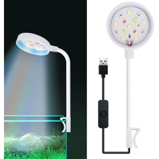 Kleines Aquarium-Clip-Licht, LED, Mini-Aquarium, Fischtank-Beleuchtung, Clip-Licht, USB-Stecker, 360-Grad-Einstellung, biegba