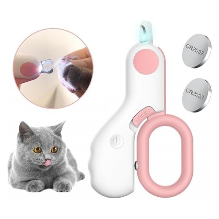Krallenknipser für Haustiere mit LED-Licht, Krallenknipser für Katzen im Innenbereich, Krallenschneider für kleine Hunde, Kra