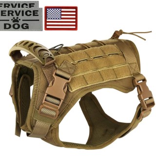 Taktisches Service-Hundewestengeschirr, Outdoor-Trainingsgriff, wasserabweisend, bequem, Militärpatrouillen-K9-Hundegeschirr