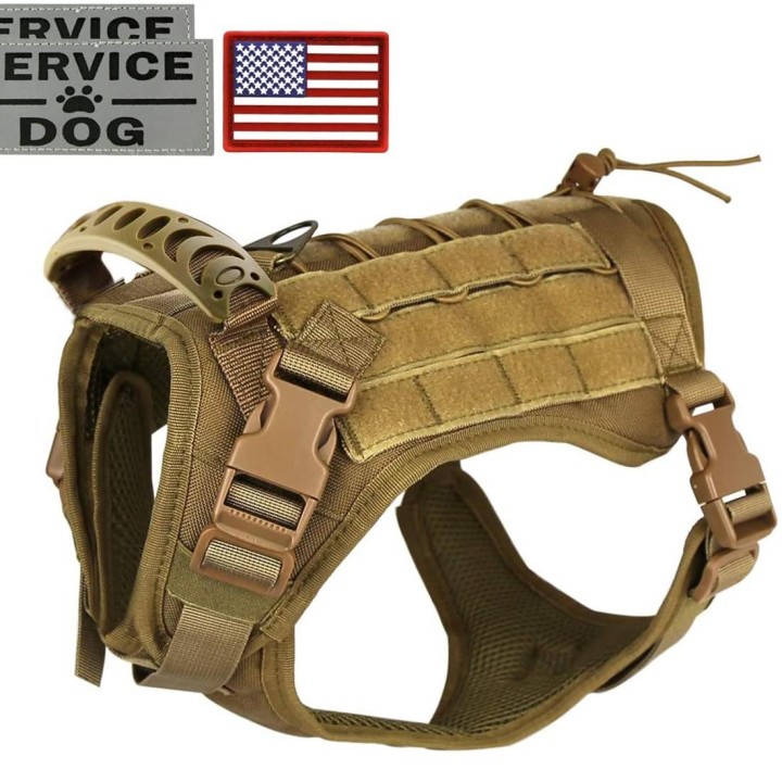 Taktisches Service-Hundewestengeschirr, Outdoor-Trainingsgriff, wasserabweisend, bequem, Militärpatrouillen-K9-Hundegeschirr