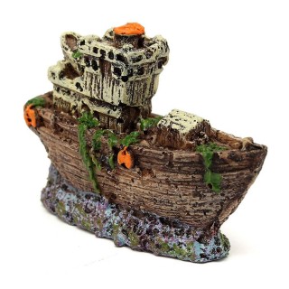 Harz Mini Piraten versenkt Schiff Ornament Boot Aquarium Aquarium Wasserlandschaft Höhle Dekoration