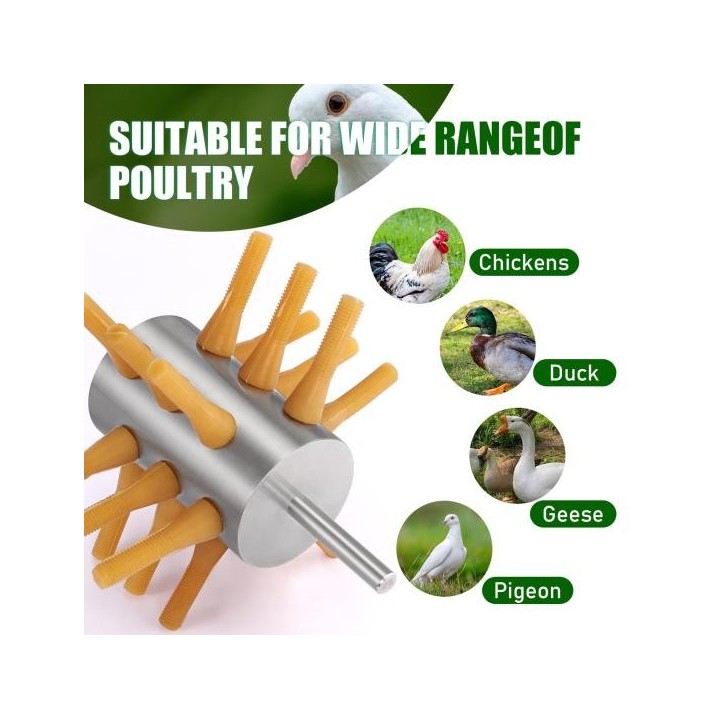 50 Stück Hühnerrupffinger, Geflügelhaar-/Federentfernungsmaschine, Zubehör, Gummirupffinger für Hühner, Truthähne, Enten, Gän