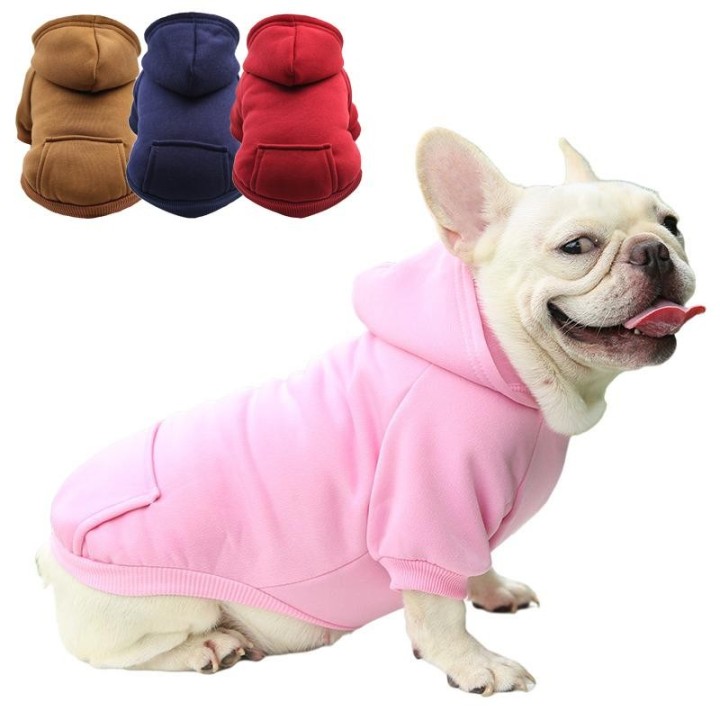 Günstiger Hunde-Kapuzenpullover, warme Winter-Hundekleidung für kleine und mittelgroße Hunde, Mantel für französische Bulldog