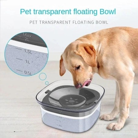 Anti-Überlauf-Trinkwassernapf für Hunde, ohne Verschütten, Trinkwasserspender, schwimmender, nicht benetzender Katzennapf, Hu