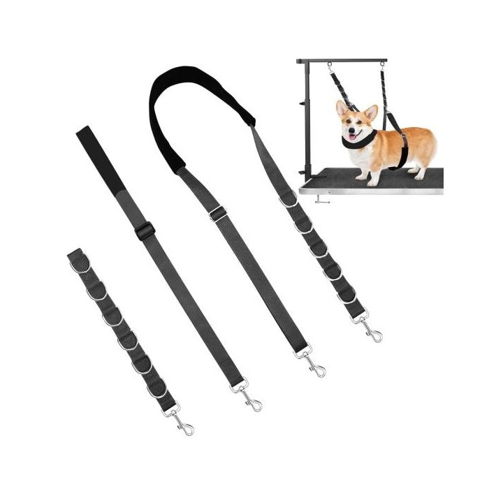 3-teilige Bauchgurte für die Hundepflege mit Klemmverlängerungsschlaufe, verstellbares Design, einfach zu verwendende Seile z