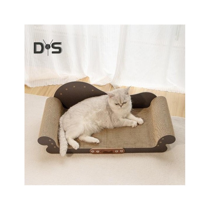 Großes Katzenkratzbett, Haustier-Kratzbrett, übergroße Kratzlounge, Katzenbett, Möbelschutz, Katzencouch, Kratzbrett aus Kart