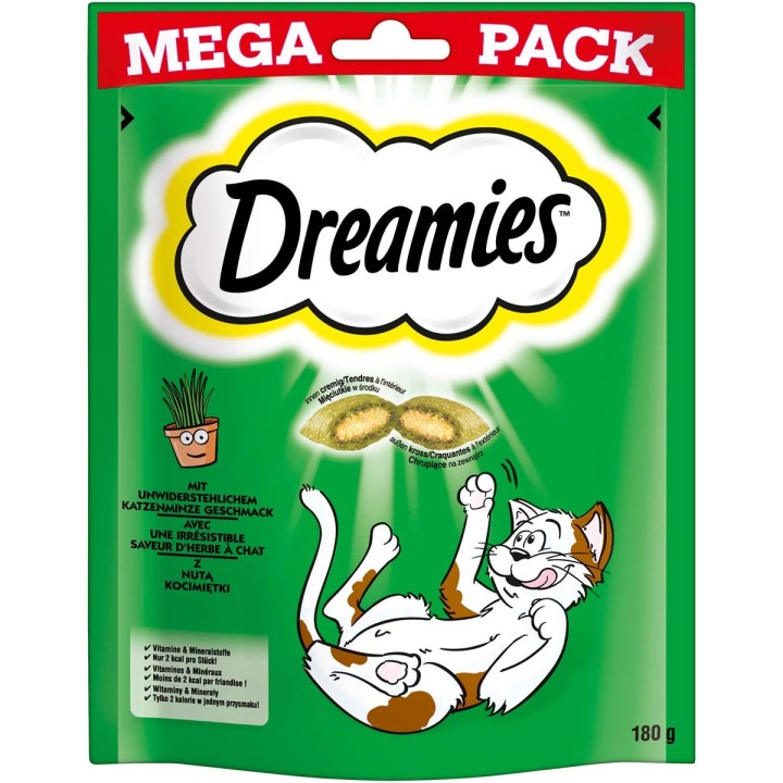 Dreamies Katzensnack Mega Pack mit Katzenminze 180g