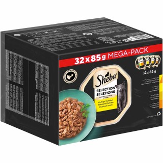 Sheba Mega Pack Geflügel Variation in Sauce 32x85g