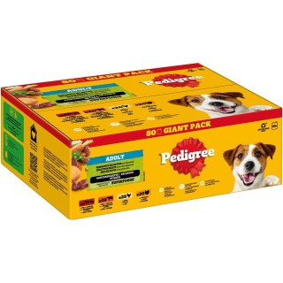 Pedigree Giant Pack Adult 4 Varietäten in Sauce 80x100 g