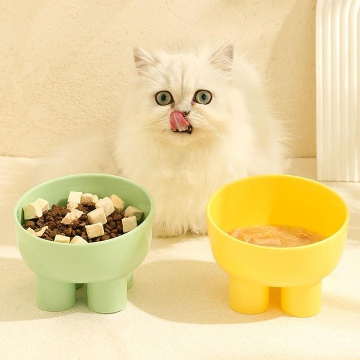 Neue Elefantenbein-Katzenfutterschüssel aus PP-Material, Hundenapf, Halsfütterung für Katzen und Hunde, universeller Katzenfu