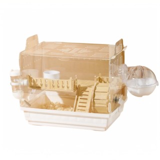 KazeSo transparenter Käfig für aus Acryl für Meerschweinchen für Goldhamster transparent für kleine Hamster transparent für k