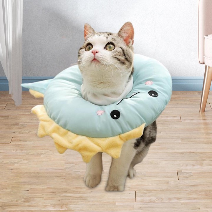 Halsband zur Genesung von Katzen, bequem und leicht zu tragen, verhindert das Lecken des Halskegels von Haustieren, Katzensch