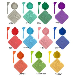 Silikondeckel für Tierfutterdosen - 3-in-1-Verschluss für Katzen und Hunde spoon violett