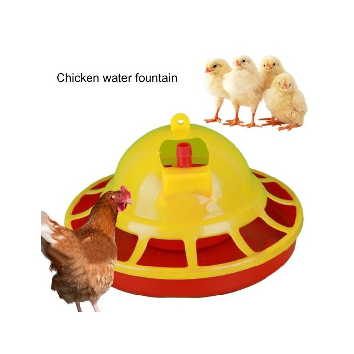 Hühnertränkeschale, hohe Robustheit, ultradickes PP-Hühnertränkeschale, Geflügelfütterungszubehör für den Bauernhof gelb