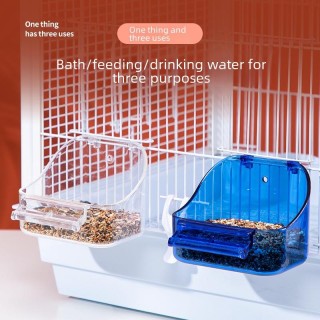 Transparenter Mehrzweck-Futternapf und Badebecken für Vögel und kleine Haustiere