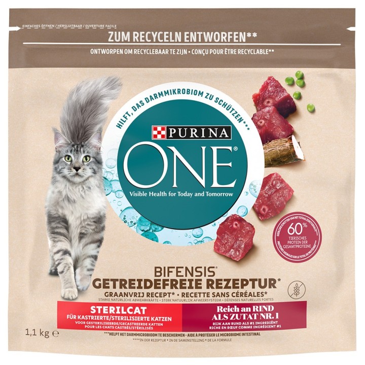 PURINA ONE Grain Free Sterilized Rind - 1,1 kg