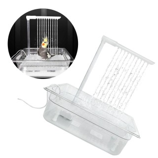 Automatische Vogelbadewanne, Papageien-Duschbox mit mehreren Wasserhähnen, Dusche, multifunktionale Vogelbadewanne