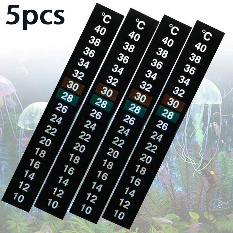 5Pcs Aquarium Aquarium Thermometer Temperatur Aufkleber Aquarium Zubehör Digitale Dual Skala Stick-on Hohe Qualität Langlebig