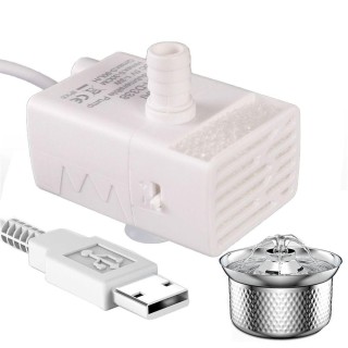 Ultra-leise Haustier-Wasserspenderpumpe 3 Saugnäpfe Wasserbrunnenpumpe Ersatz Home