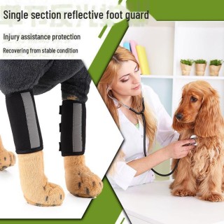 Reflektierende einteilige Knieschützer für die Vorderbeine von Hunden nach Operationen HJ05, S rot