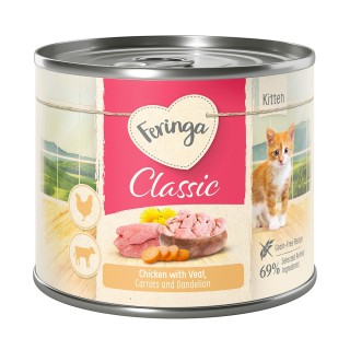 Feringa Classic Meat Menü Kitten 6 x 200 g - Huhn & Kalb