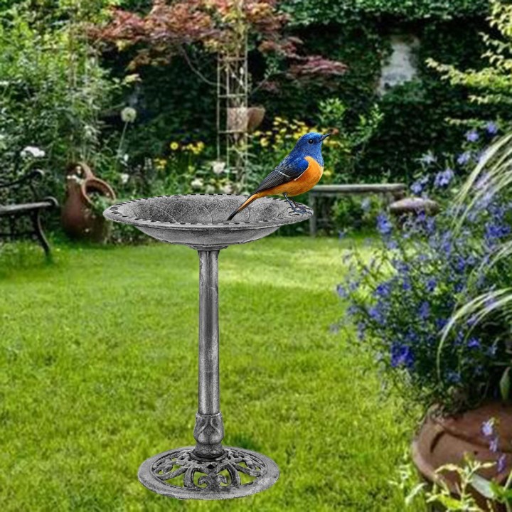 Vogelbad für den Garten, Futternapf, wetterbeständig, für die Terrasse im Vintage-Stil
