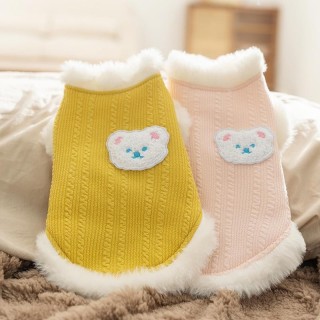 Warme Plüschbärweste für Katzen – Gemütlicher Baumwollmantel für Herbst/Winter für Kätzchen und Ragdolls XS