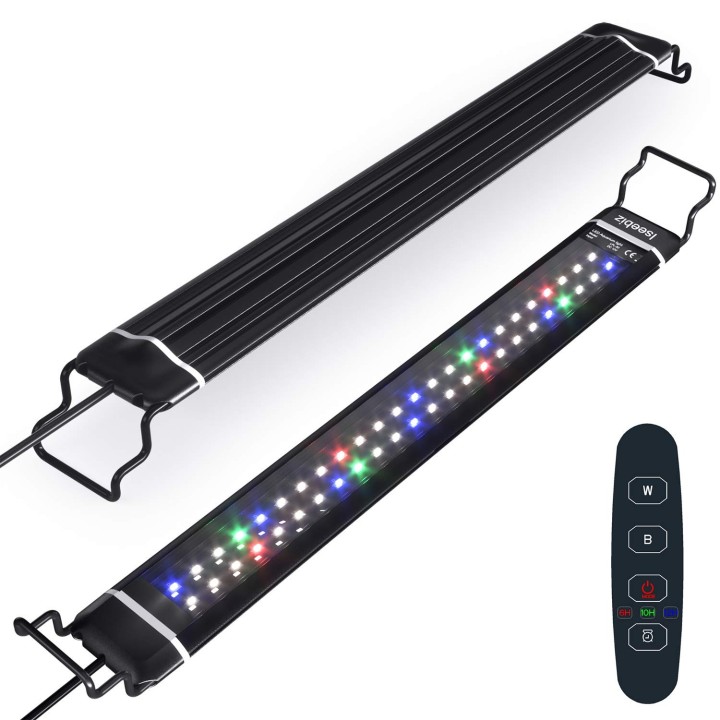 Aquariumbeleuchtung, LED-Licht, Aquariumlicht, Aquariumlicht, tropisches Fischlicht, Timer, 3 Beleuchtungsmodi, 10-stufige He