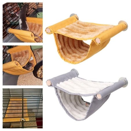 Wärmer Haustier Vogel Papagei Käfige Abnehmbare Warme Hängematte Kleine Tier Bett Hamster Nest Winter S gelb