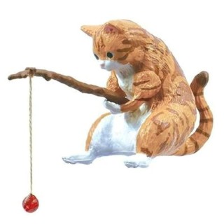 Angeln Katze Ornamente Aquarium Dekoration Aquarium Landschaftsbau Cartoon Katze Statue Mini Harz Figur Startseite Dekoration