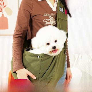 Faltbare graue Haustier-Umhängetasche – tragbarer und atmungsaktiver Reiserucksack für mittelgroße Hunde