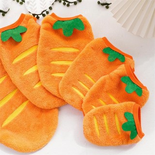 Haustier Hund Winter warme Karotten Kleidung Teddy als Bär Corgi Pommerschen Katze Kleidung liefert XXS (bust 25CM recommends