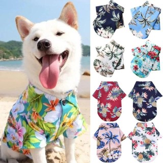 Hawaiian Haustier Hund T Shirts Katze Hund Welpen Sommer Strand Kleidung Weste Bluse Bekleidung A-XS