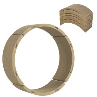 Katzen Kratzbrett, 8 Set Kratzpappe Recycelbar, 55 x 25,5 x 3 cm, Braun