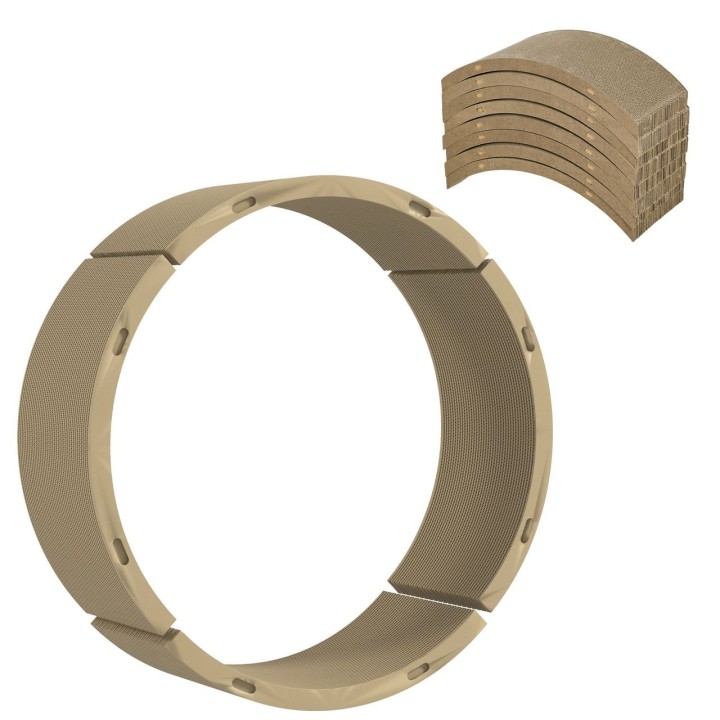 Katzen Kratzbrett, 8 Set Kratzpappe Recycelbar, 55 x 25,5 x 3 cm, Braun