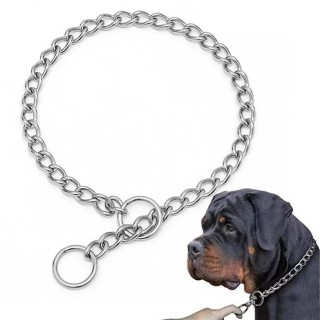 Eisen Hund Kette dekorative Kragen Haustier Training Walking Choker 30/40/60/65cm A silber