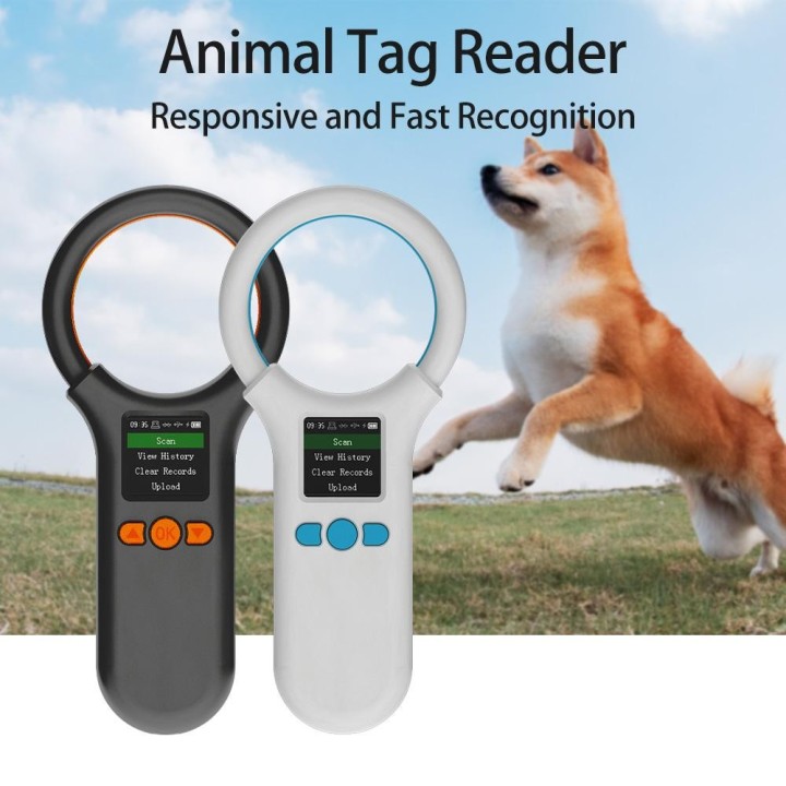 Tier Mikrochip Haustier Tag Scanner ID Reader RFID EMID Tier Handheld Chip Reader BT + USB + 2,4G weiß