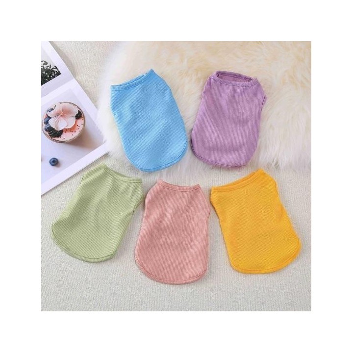 Haustierweste, bequemes, weiches Hunde-Sweatshirt, modisches, einfarbiges, ärmelloses Katzen-T-Shirt für Frühling und Sommer
