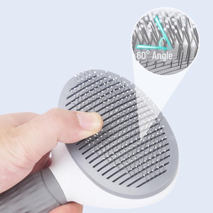 Fellpflegebürste für Haustiere: Ein-Knopf-Haarentfernungskamm für Katzen und Hunde Special Price blau