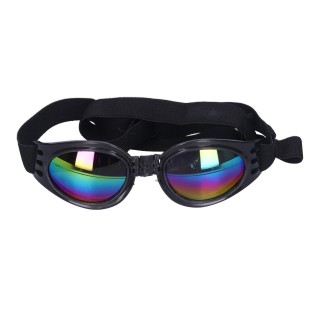 Haustier-Sonnenbrille, faltbar, für den Sommer, UV-Schutz für mittelgroße und große Hunde, Schwarz schwarz