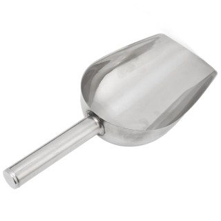 Tierfutterschaufel, Edelstahl, Hundefutterlöffel, langer Griff, Fütterungslöffel für Hunde und Katzen