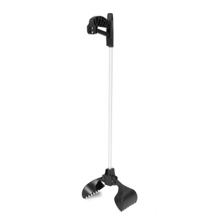 Schwarze Hundekotschaufel, Schmutzpicker, Hundekot, einfaches Aufsammelwerkzeug mit langem Griff weiß