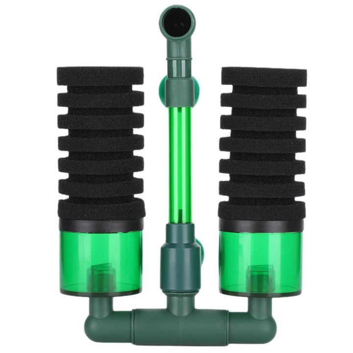 Aquarium BioChemical Double Sponge Cleaner Filter Fish Tank Submersible Foam Filter(QS100A S mit